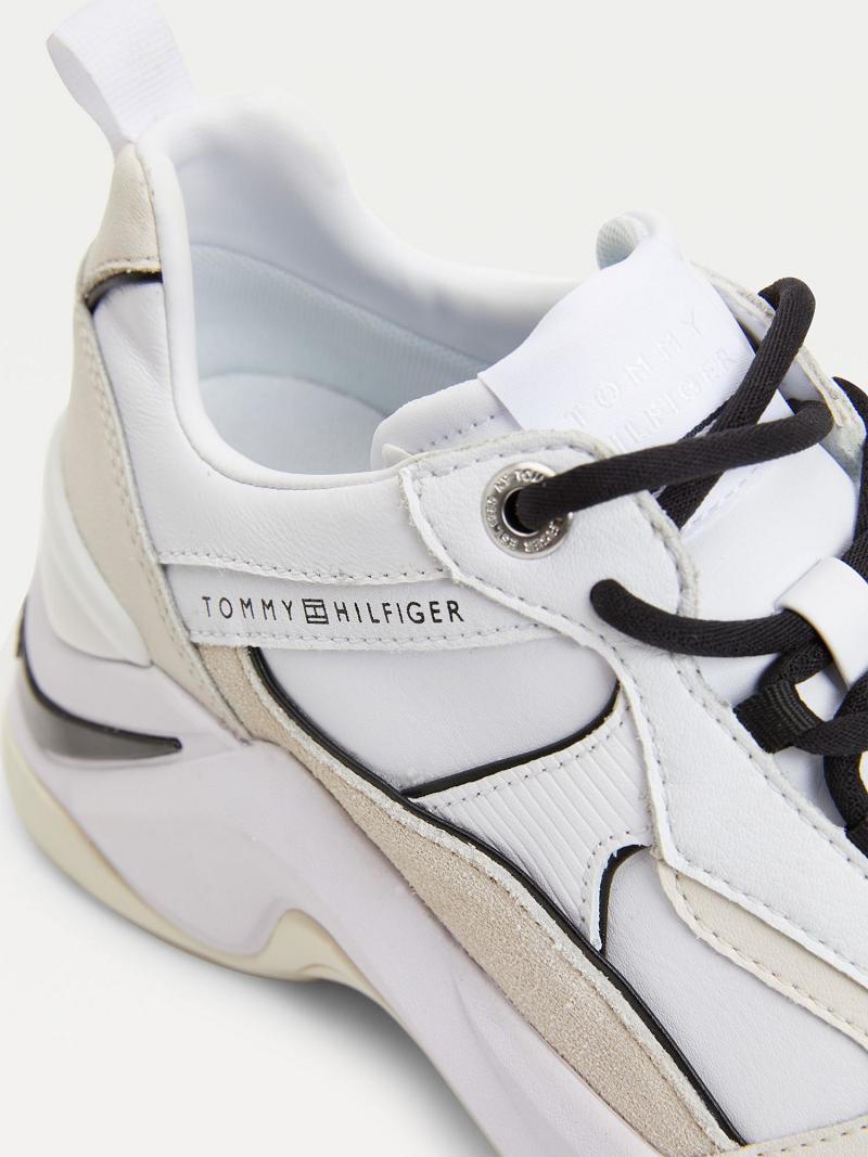 Női Tommy Hilfiger Éktalpú Sneaker Fehér | HU 641CTV